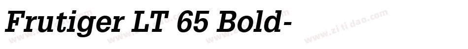 Frutiger LT 65 Bold字体转换